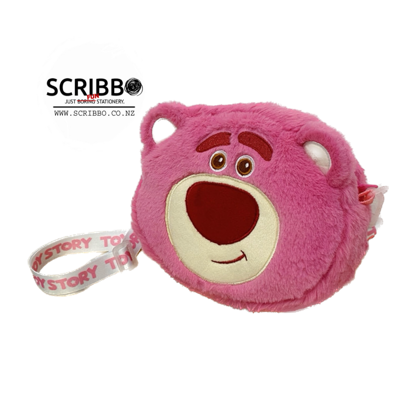 Strawberry Bear Plush Bag - Red